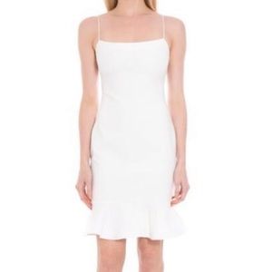 Likely White Banks Flounce Sheeth Dress